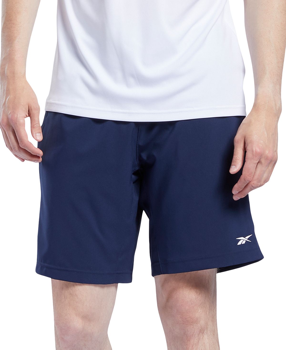 Reebok Men's 9" Regular Fit Moisture-wicking Shorts with Drawstring - Blue