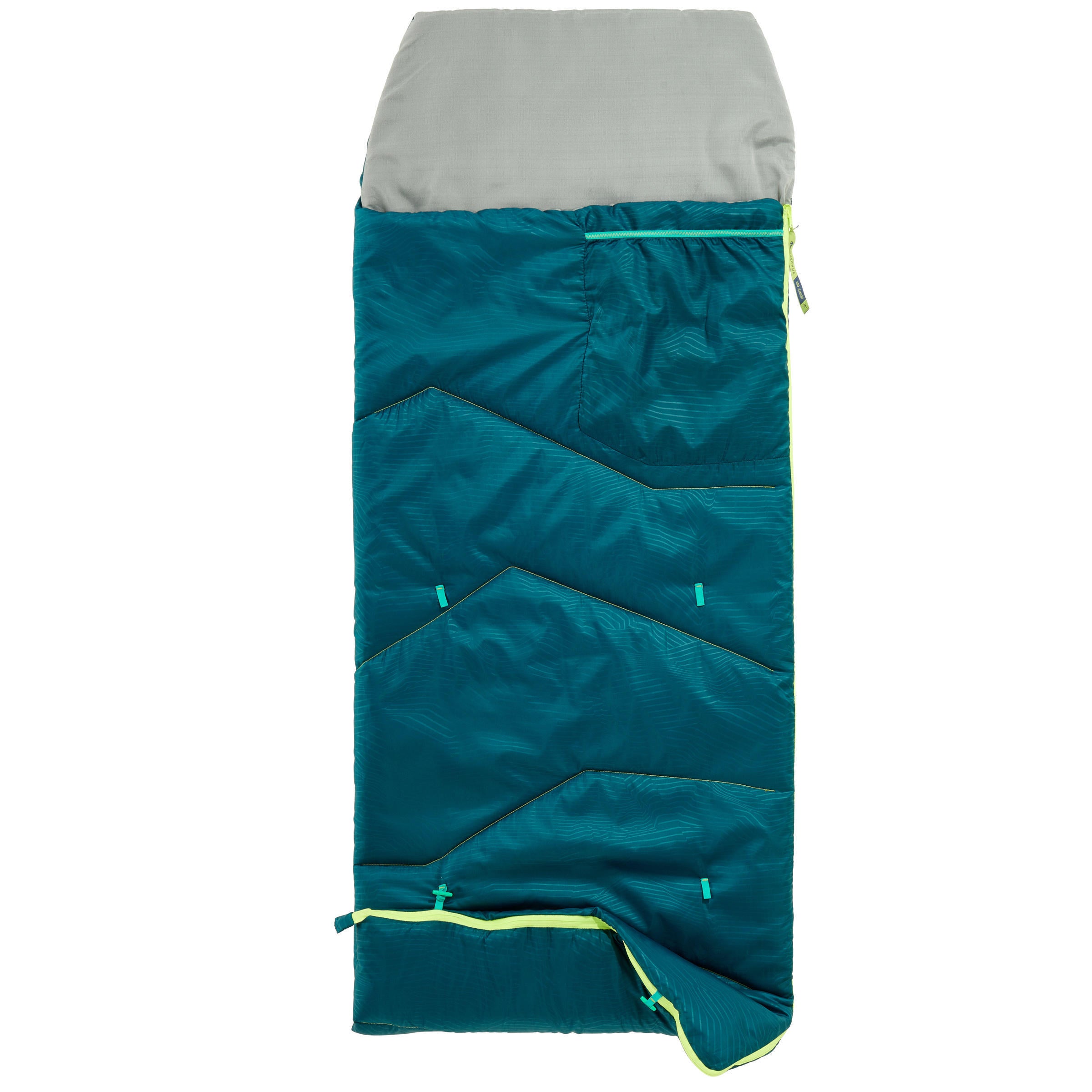 Children's sleeping bag Quechua MH100 for hiking, green