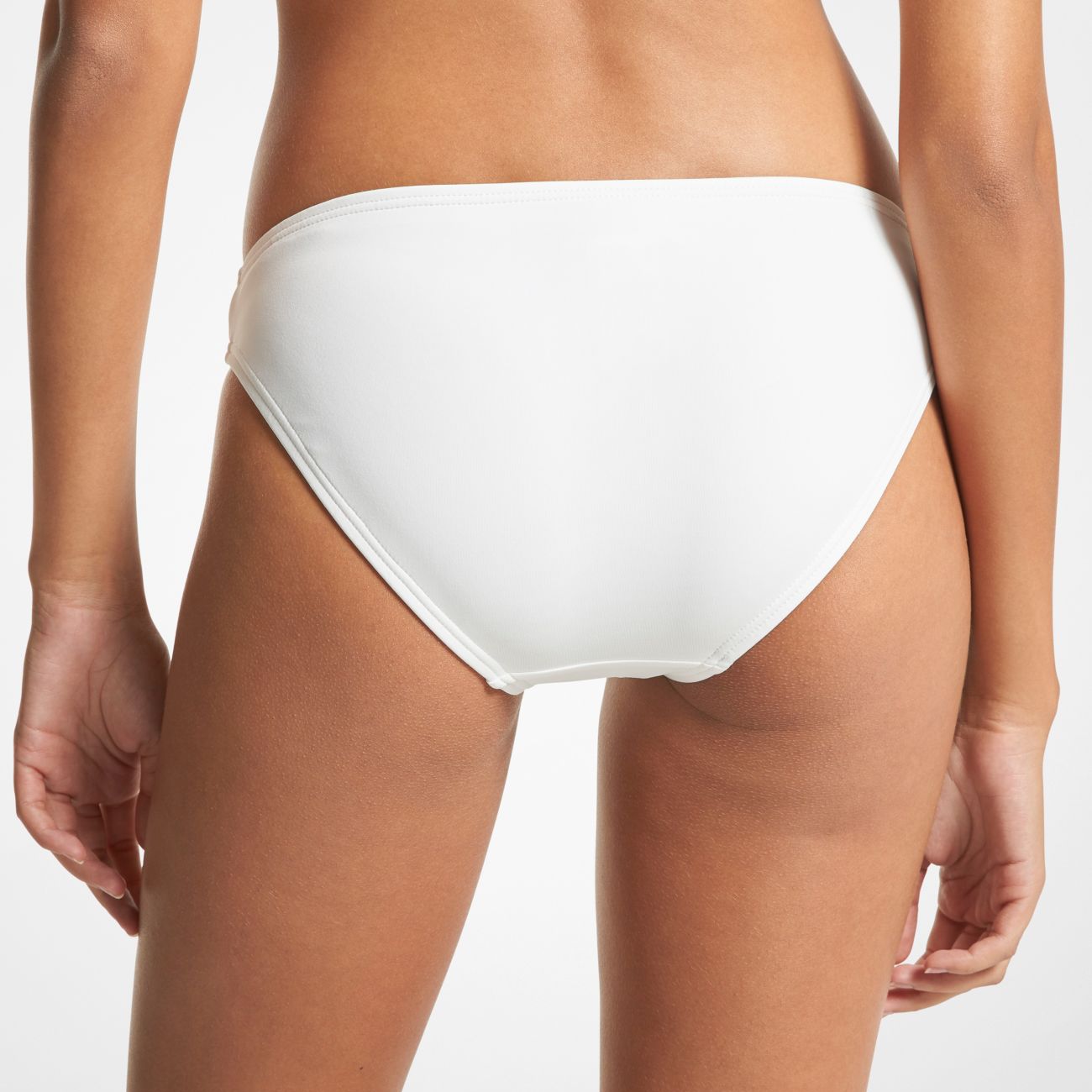 Michael Michael Kors Stretch Nylon Bottom Bikini Bottom, White