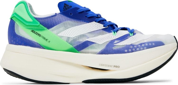 Adidas Adizero Prime X 'Sonic Ink Screaming Green' Sneakers, Purple