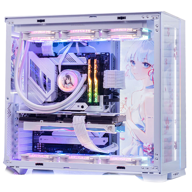 Case Lian Li Bauhaus O11D Evo Custom Kamisato Ayaka, Full Tower, white/pattern