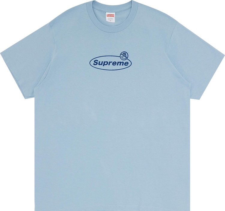 تي شيرت Supreme Warning "Dusty Blue"، باللون الأزرق