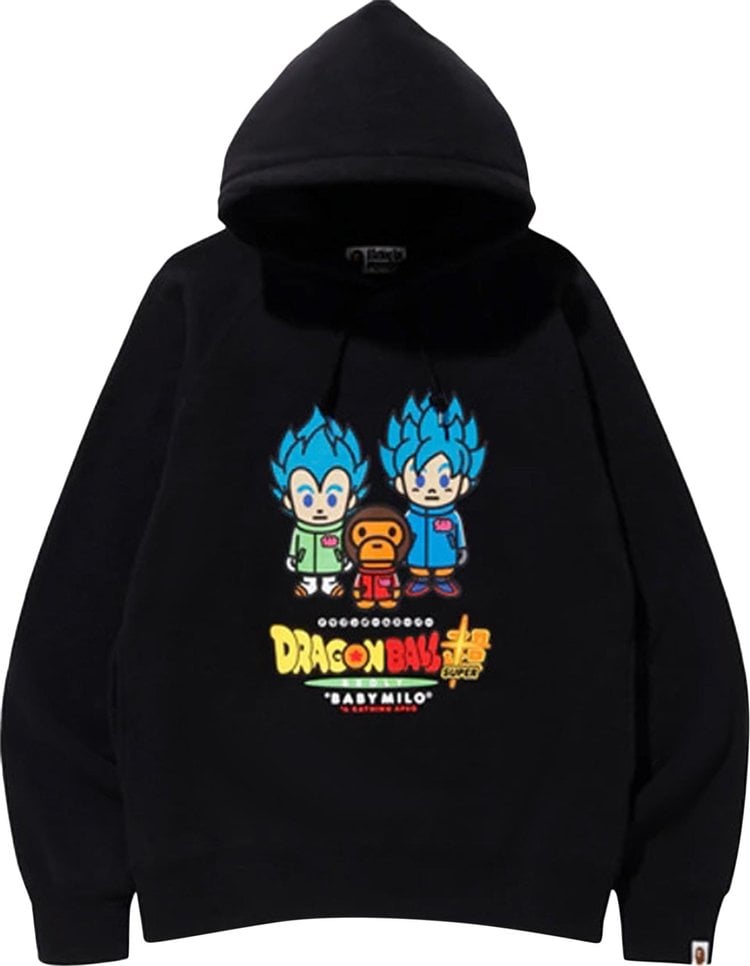 هودي BAPE x Dragon Ball Z Super Son Goku &amp; Vegeta باللون الأسود، أسود