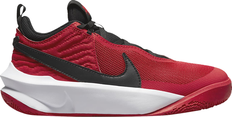 حذاء رياضي Nike Team Hustle D10 GS 'University Red' باللون الأحمر