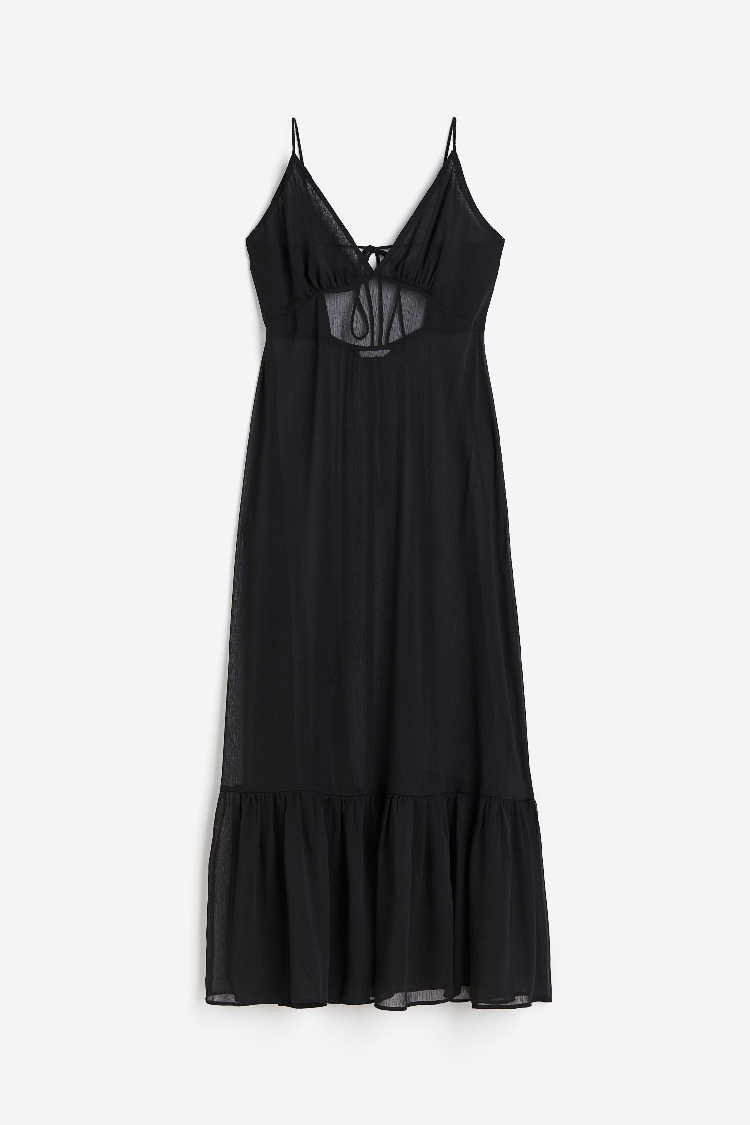 H&M Sheer Chiffon dress, black