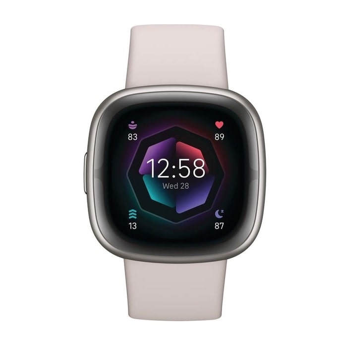 Smartwatch Fitbit FB521SRWT Sense 2, white/platinum