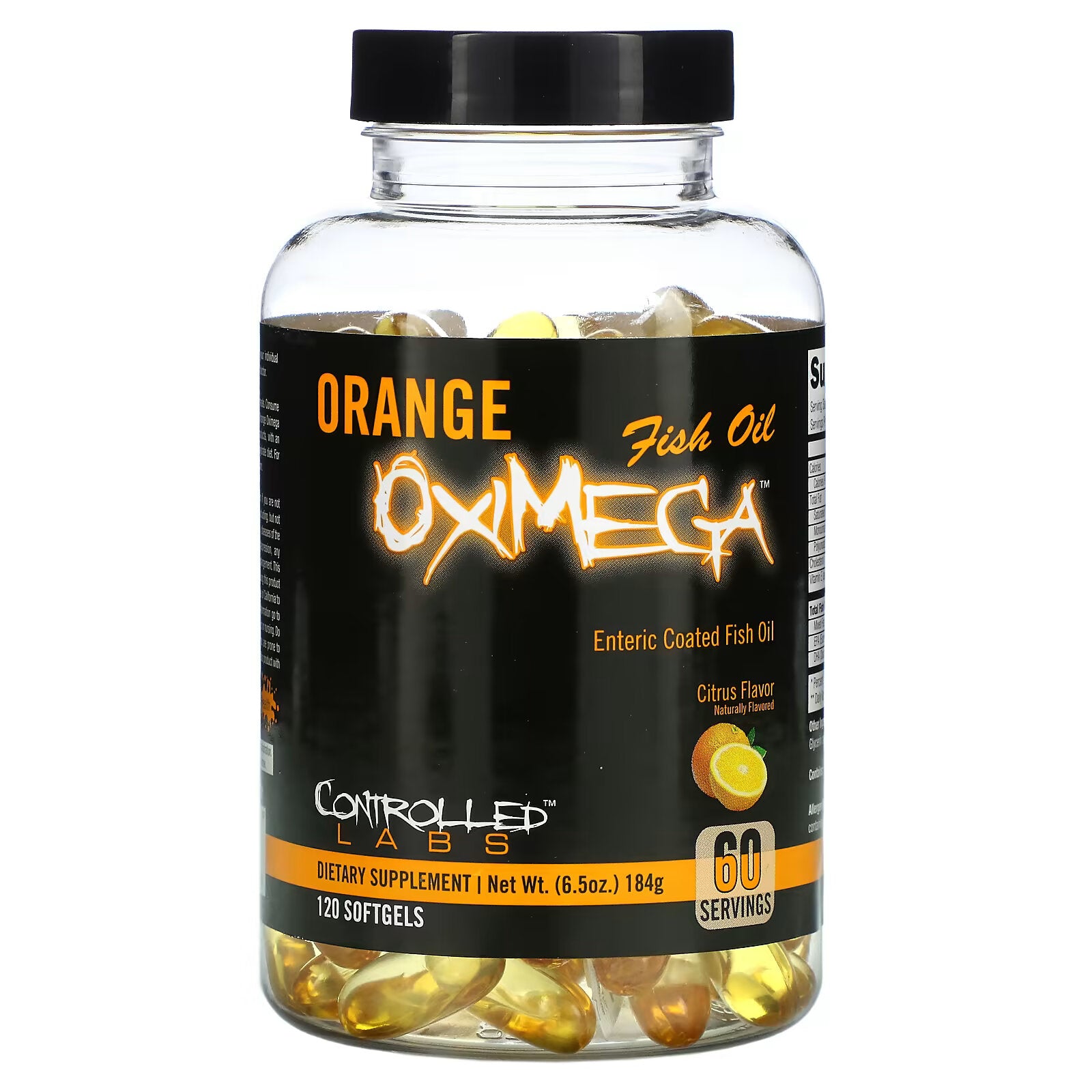 Controlled Labs, Orange OxiMega Fish Oil, Citrus Flavor, 120 Capsules