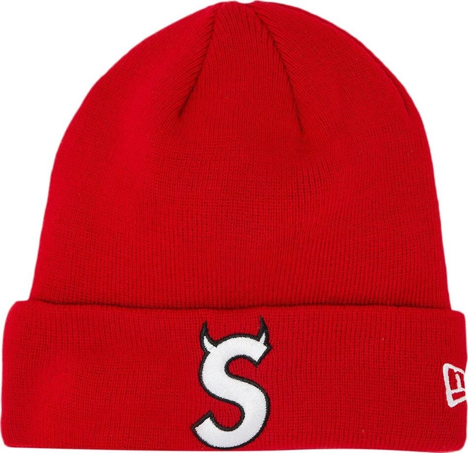 Supreme x New Era S Logo Beanie, Red