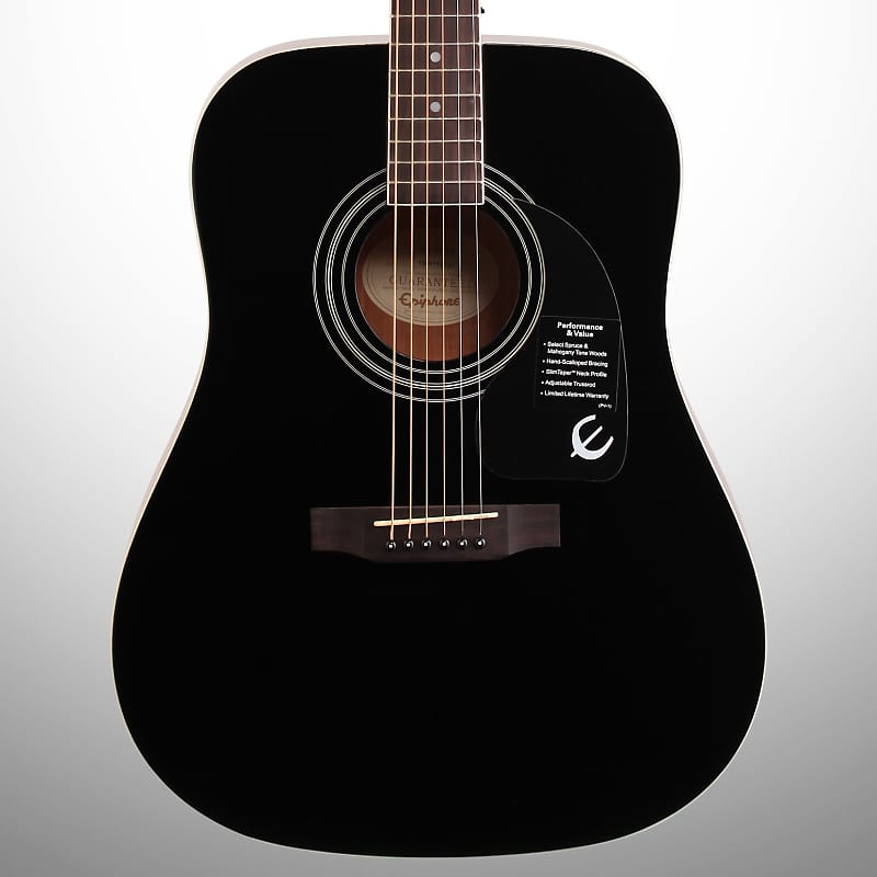 جيتار أكوستيك Epiphone DR-100، لون أسود DR100 EB