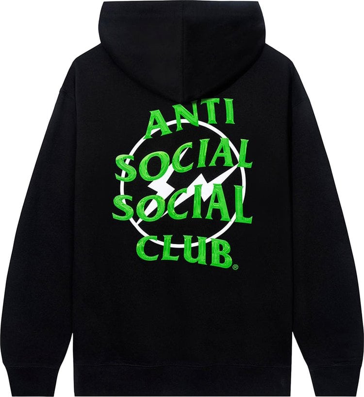 Anti Social Social Club x Fragment Precious Petals Hoodie 'Black/Green', black