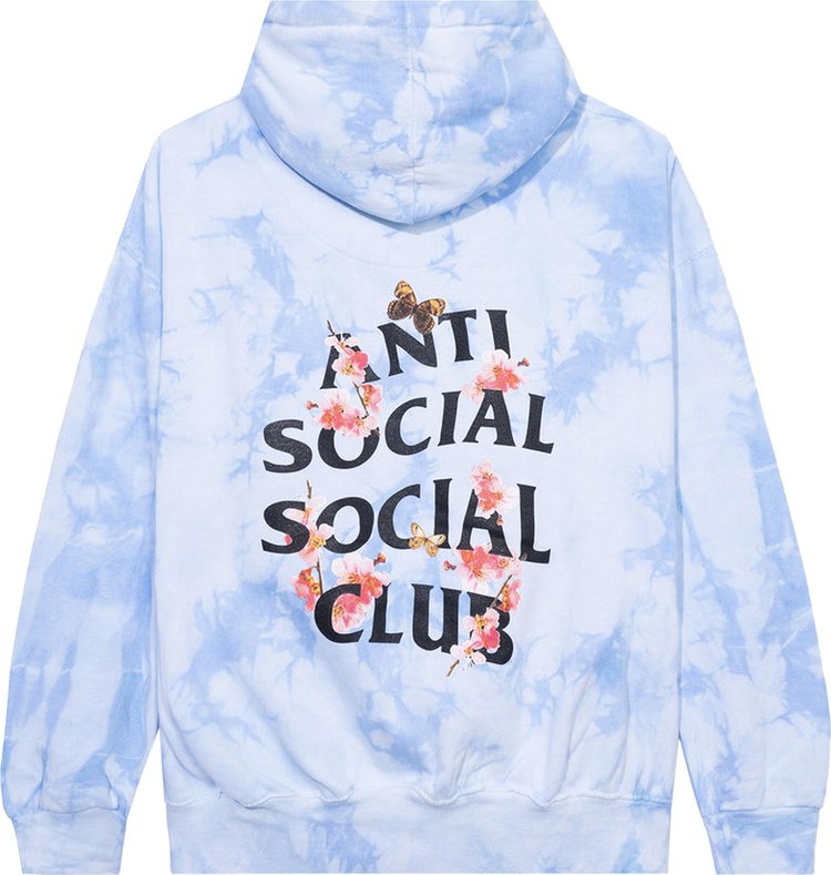 Anti Social Social Club Kkoch Never Dies Tie Dye Hoodie 'Blue', blue