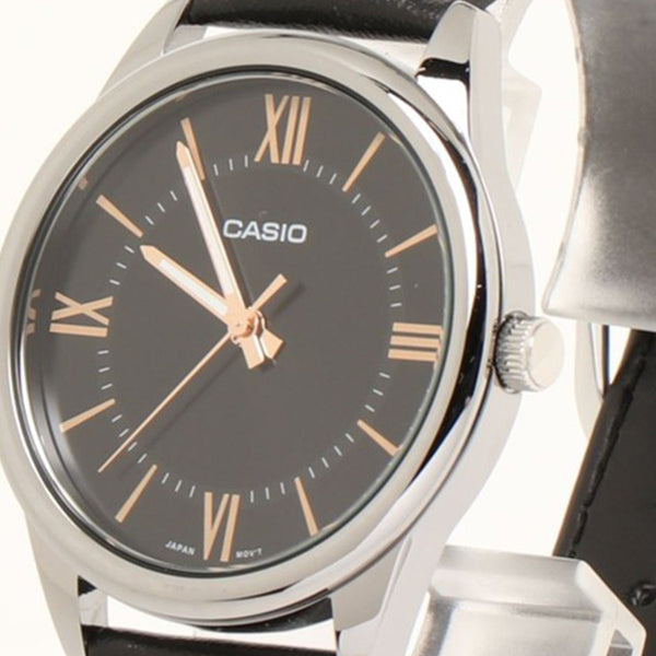 Watch CASIO DRESS Series Vintage Business Fashion Belt Men s Mens Black Analog, black