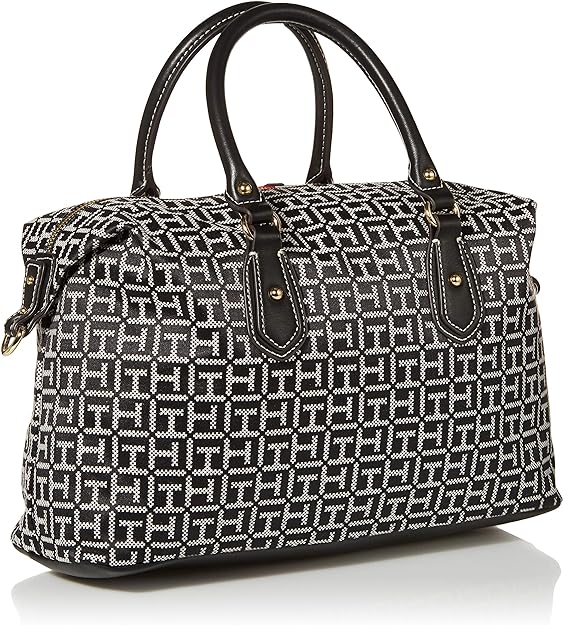 Women's Tommy Hilfiger Jaden Satchel Crossbody Bag, Black/White