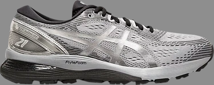 Asics gel nimbus 21 platinum 'sheet rock silver' sneakers, silver