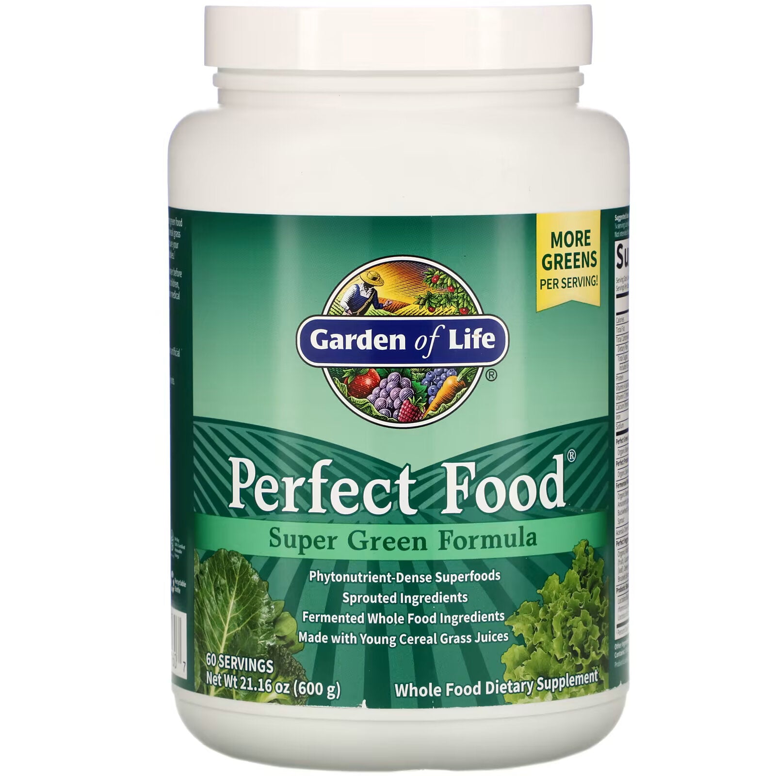 Garden of Life, Perfect Food, Super Greens Supplement, 21.16 oz (600 g)