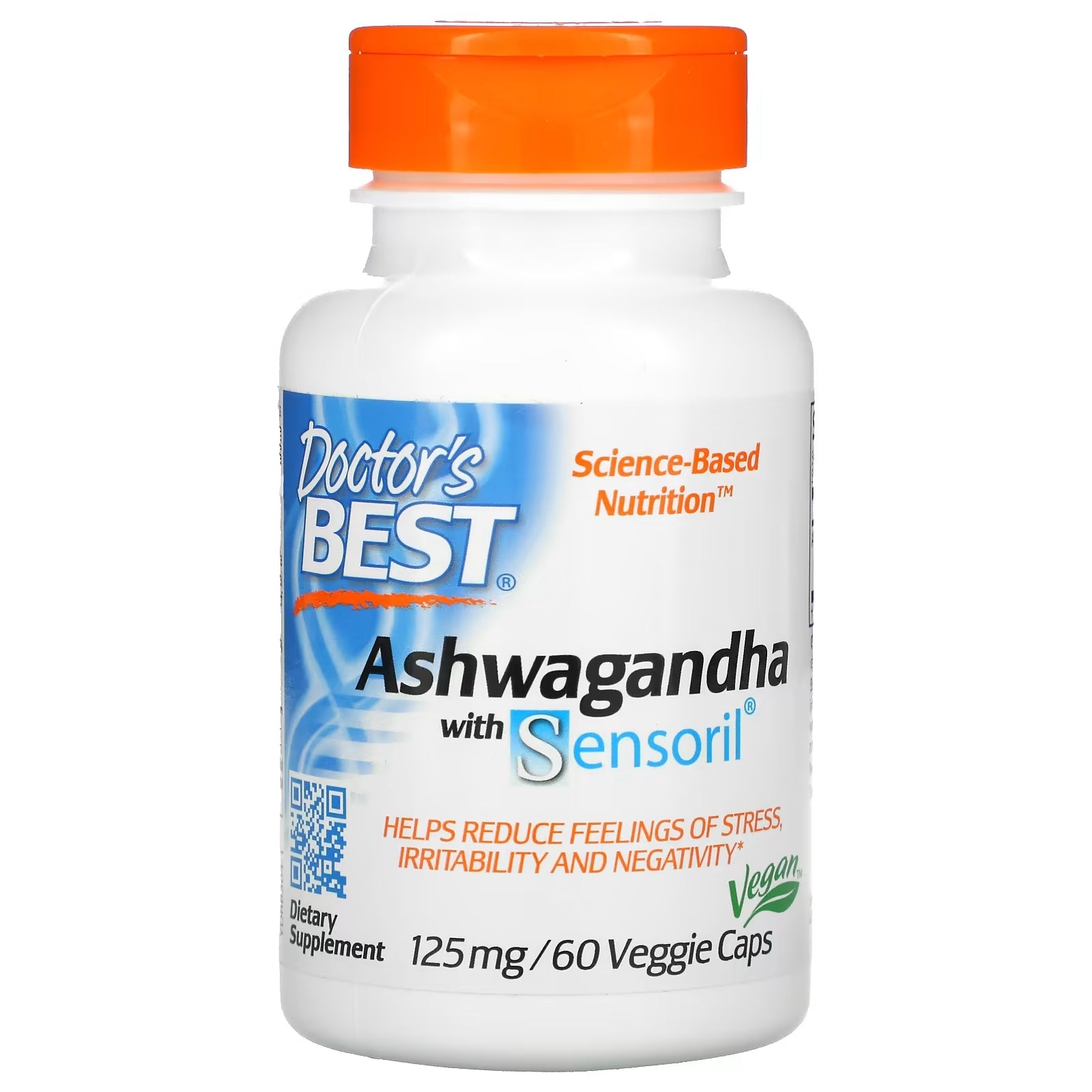 Doctor's Best Ashwagandha with Sensoril 125 mg, 60 Vegetarian Capsules