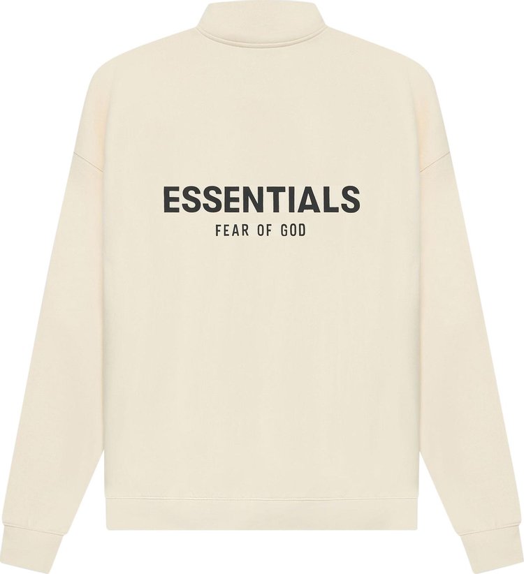 Fear of God Essentials Mockneck Half Zip 'Buttercream' Sweatshirt, cream