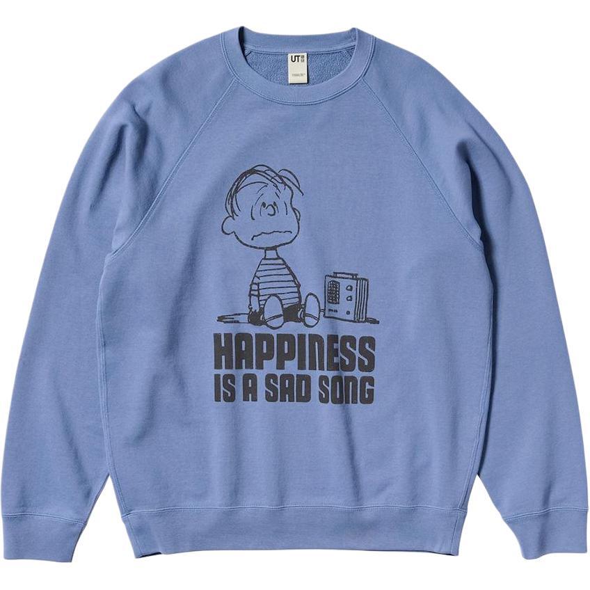 X PEANUTS Co-branded Series Unisex Sweatshirt Sky Blue Uniqlo, Light Blue