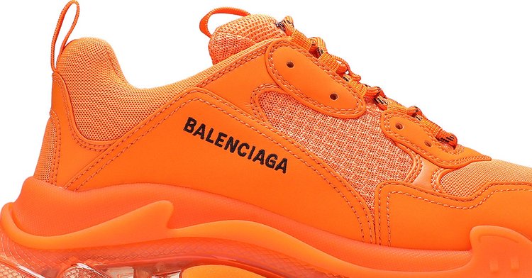 حذاء رياضي Balenciaga Triple S بنعل شفاف - برتقالي