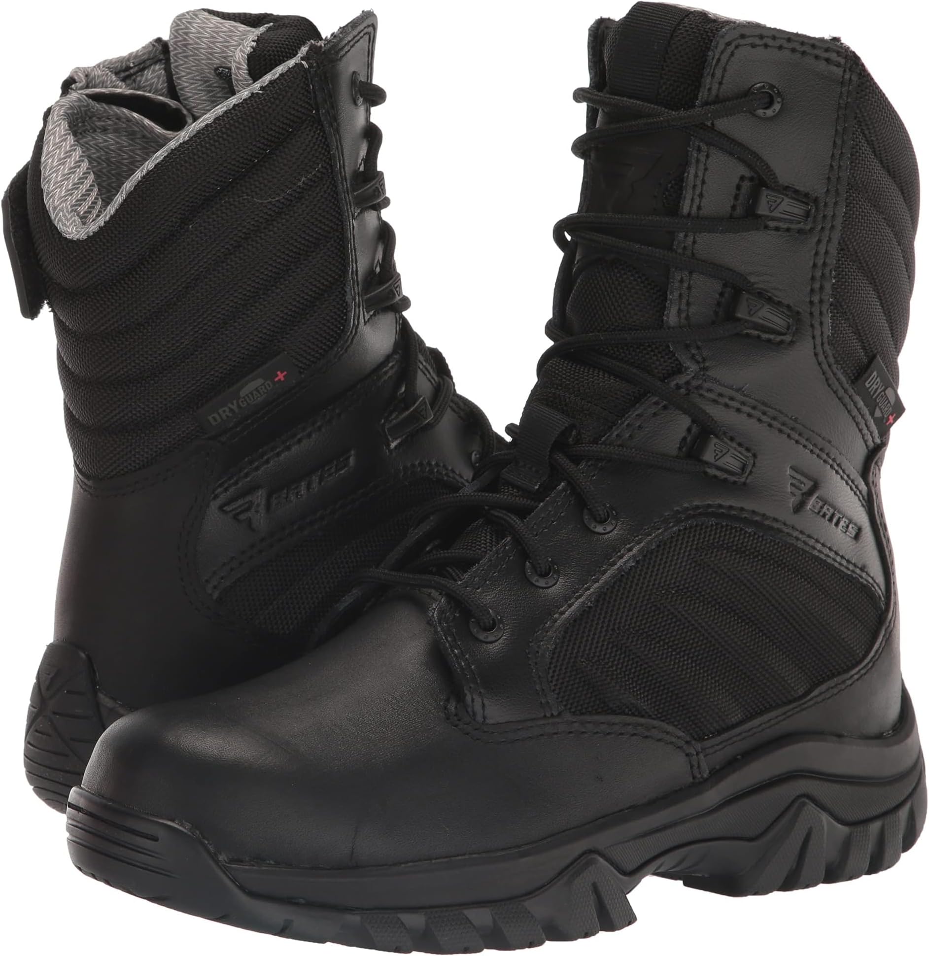 GX X2 Tall Side Zip Dryguard+ Bates Footwear Lace-Up Boots, Black