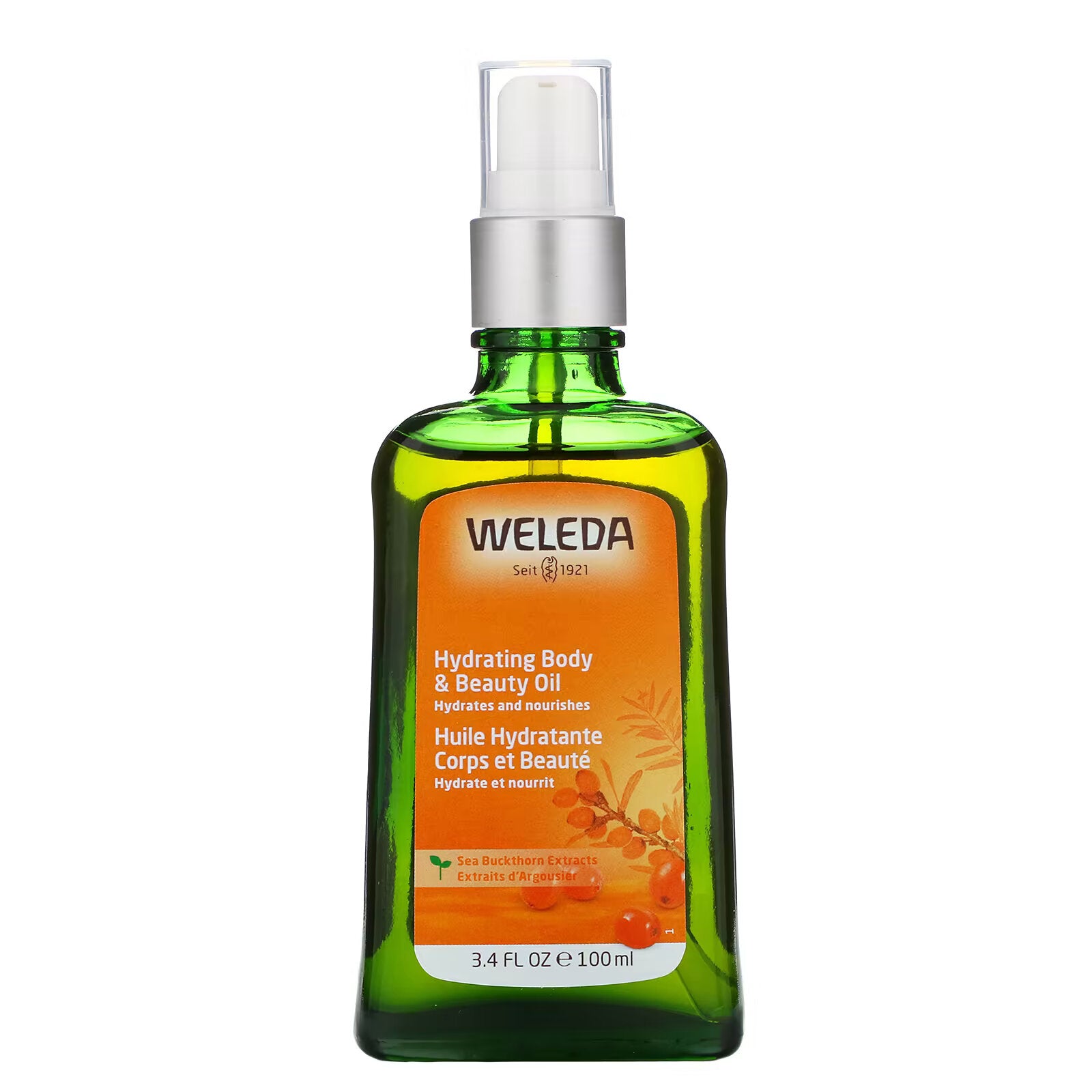 Weleda, Hydrating Body & Beauty Oil, Sea Buckthorn Extract, 3.4 fl oz (100 ml)