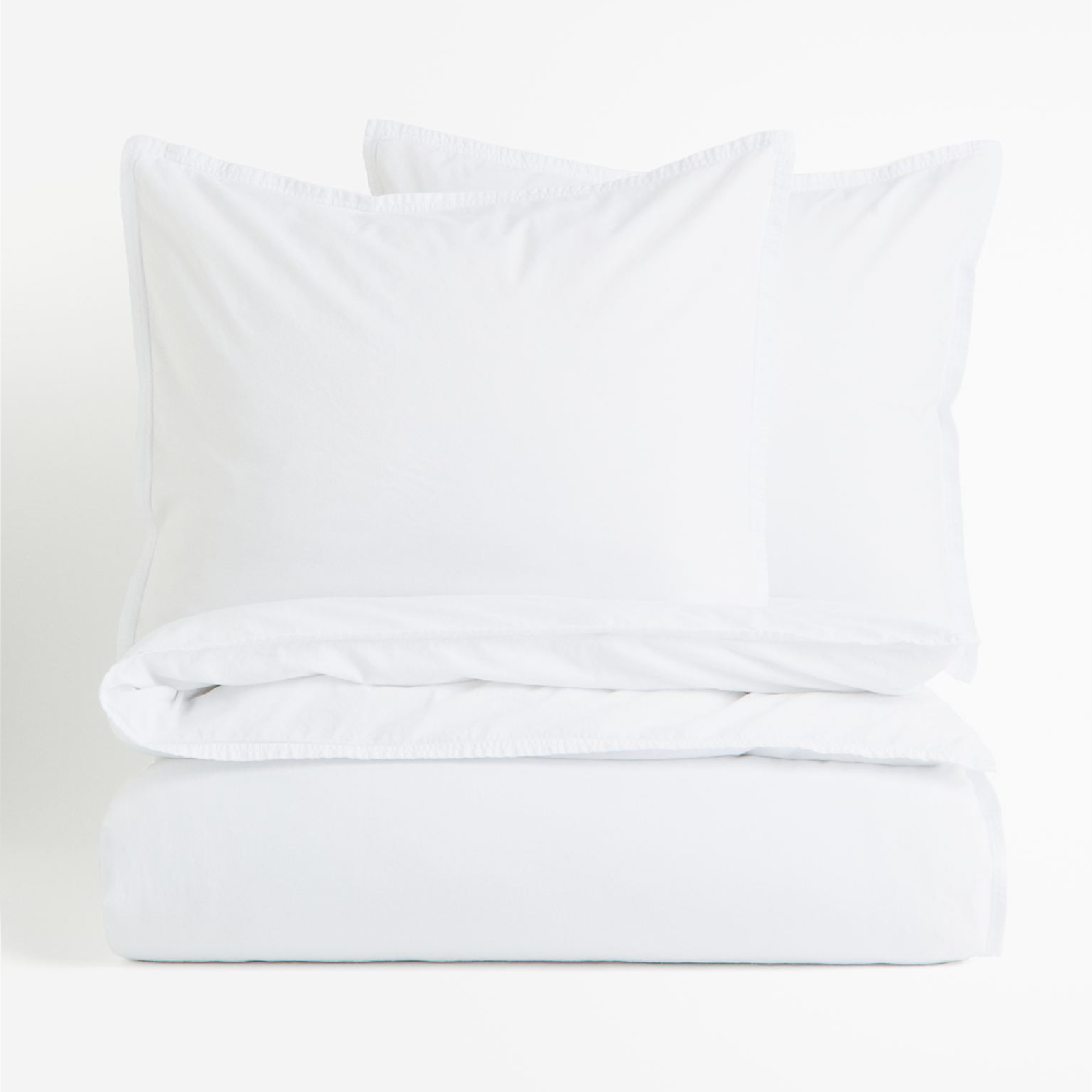 Double bedding set H&M Home Washed Cotton, white