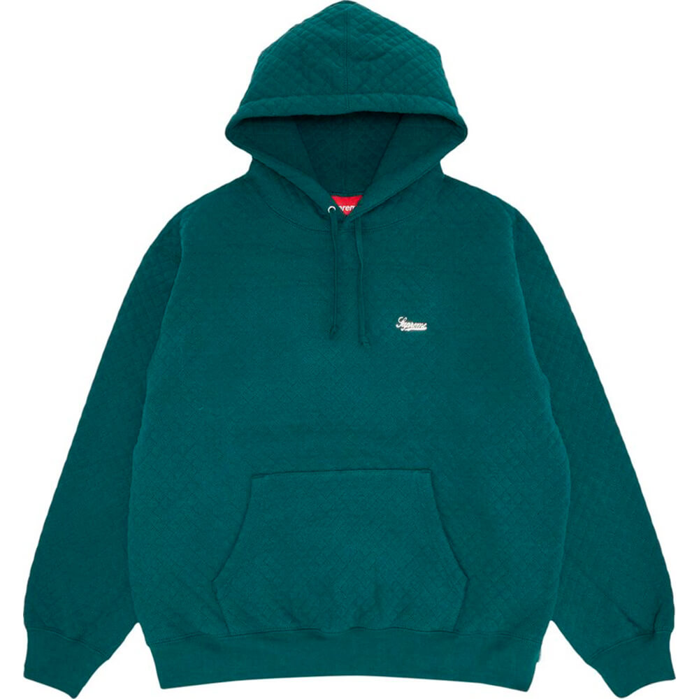 Supreme Micro Quilted Hooded, Dark Green