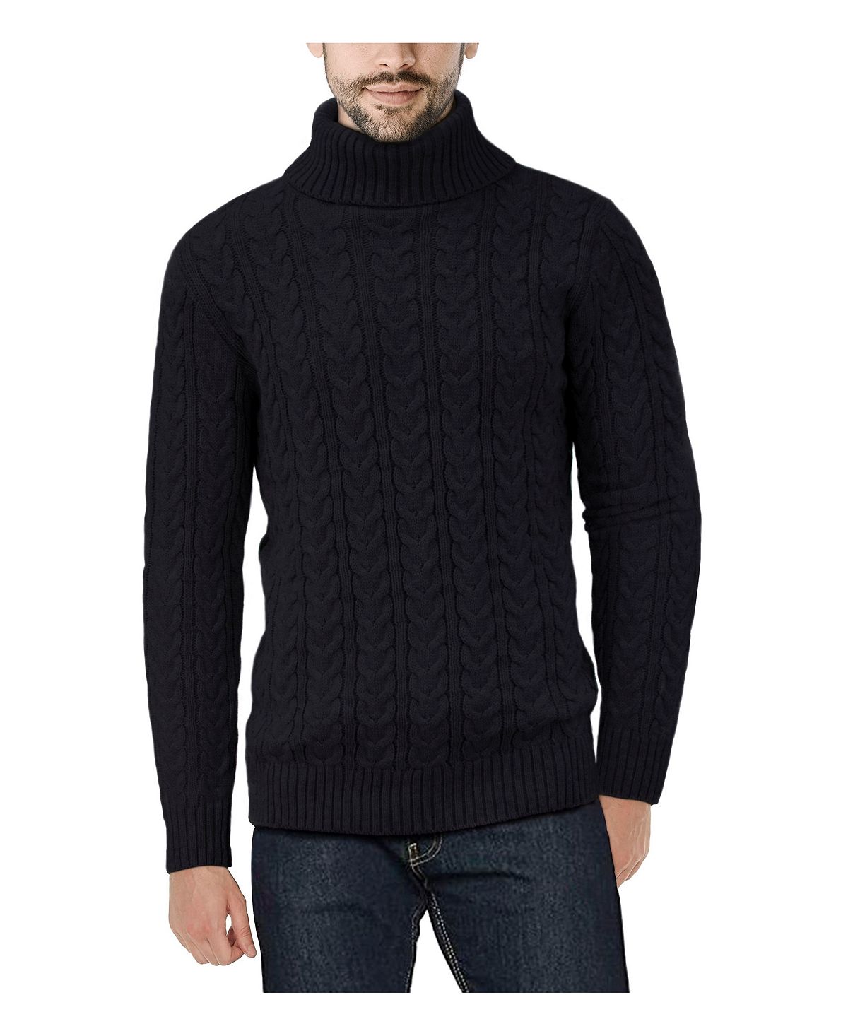 X-Ray Men's Crew Neck Sweater, Black