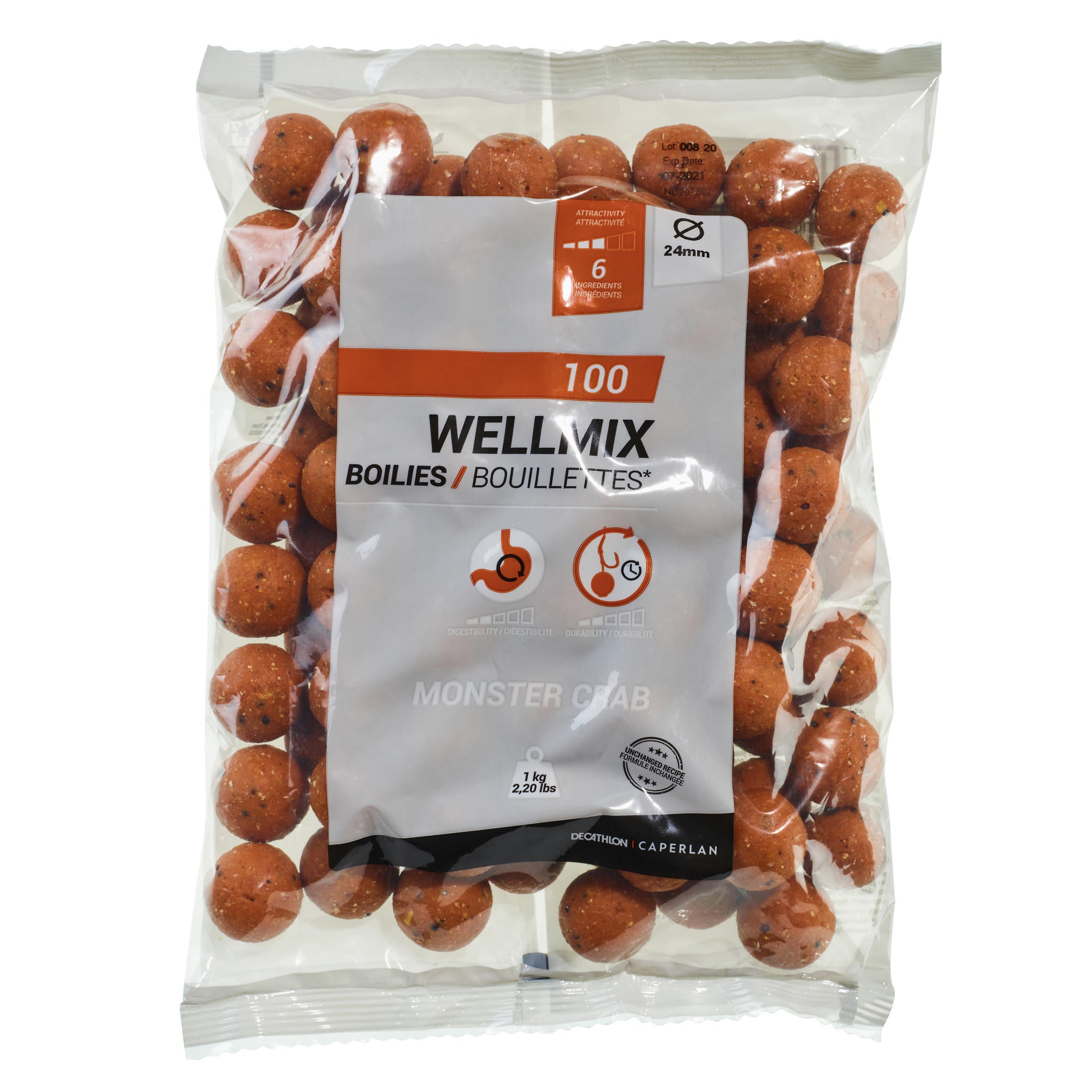 Wellmix Monstercrab boilies 24 mm 1 kg CAPERLAN