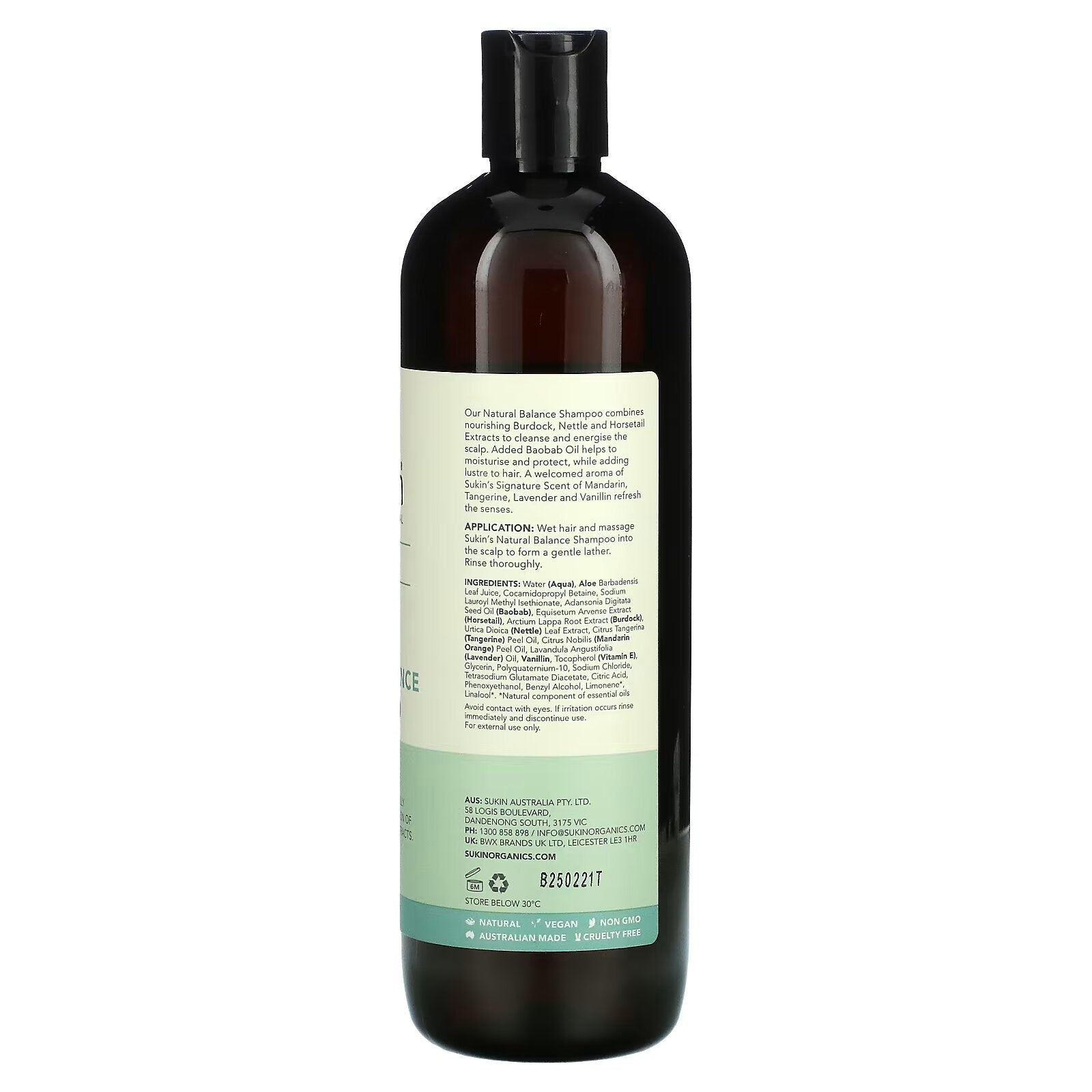 Sukin, Shampoo to restore natural balance, for normal hair 500 ml (16.9 fl oz)