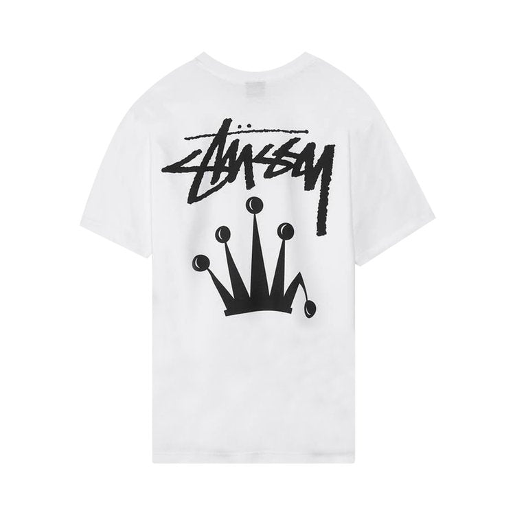 Stussy Stock Crown Tee 'White', white