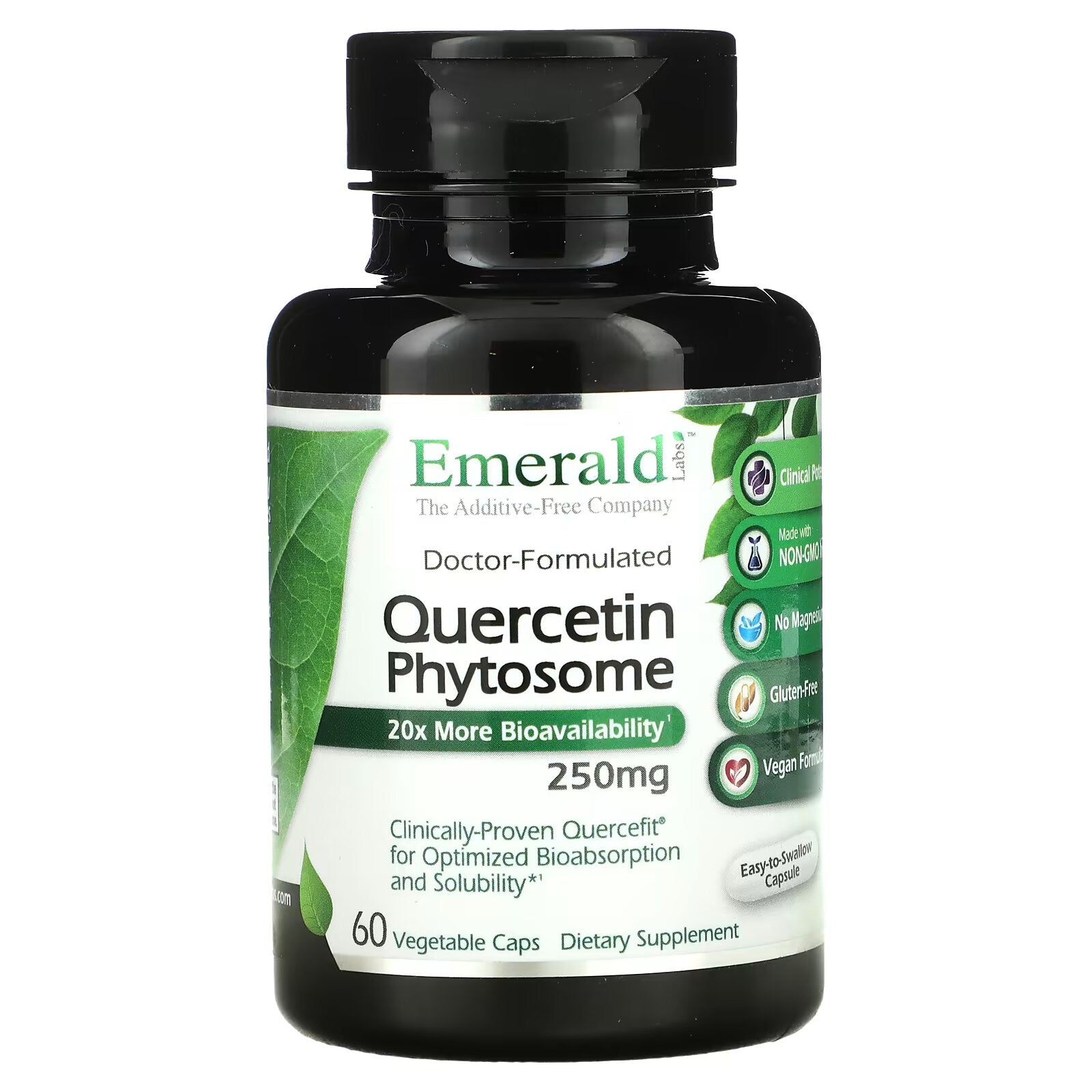 Emerald Laboratories, Quercetin Phytosomes, 250 mg, 60 Vegetarian Capsules