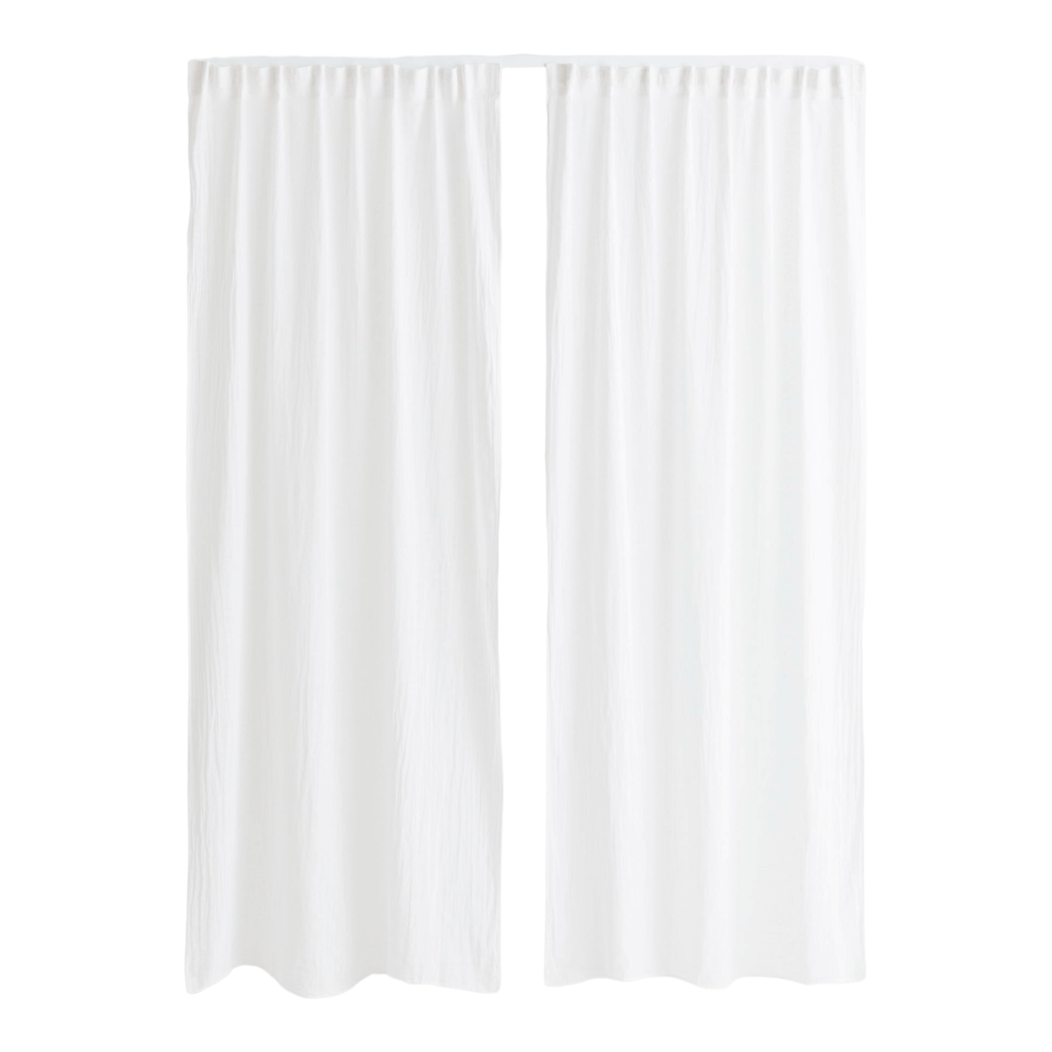 Curtains H&M Home 2-pack Multiway Linen-blend, 2 pieces, white