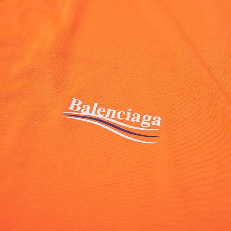 تي شيرت Balenciaga Large Fit "Fluo Orange"، برتقالي