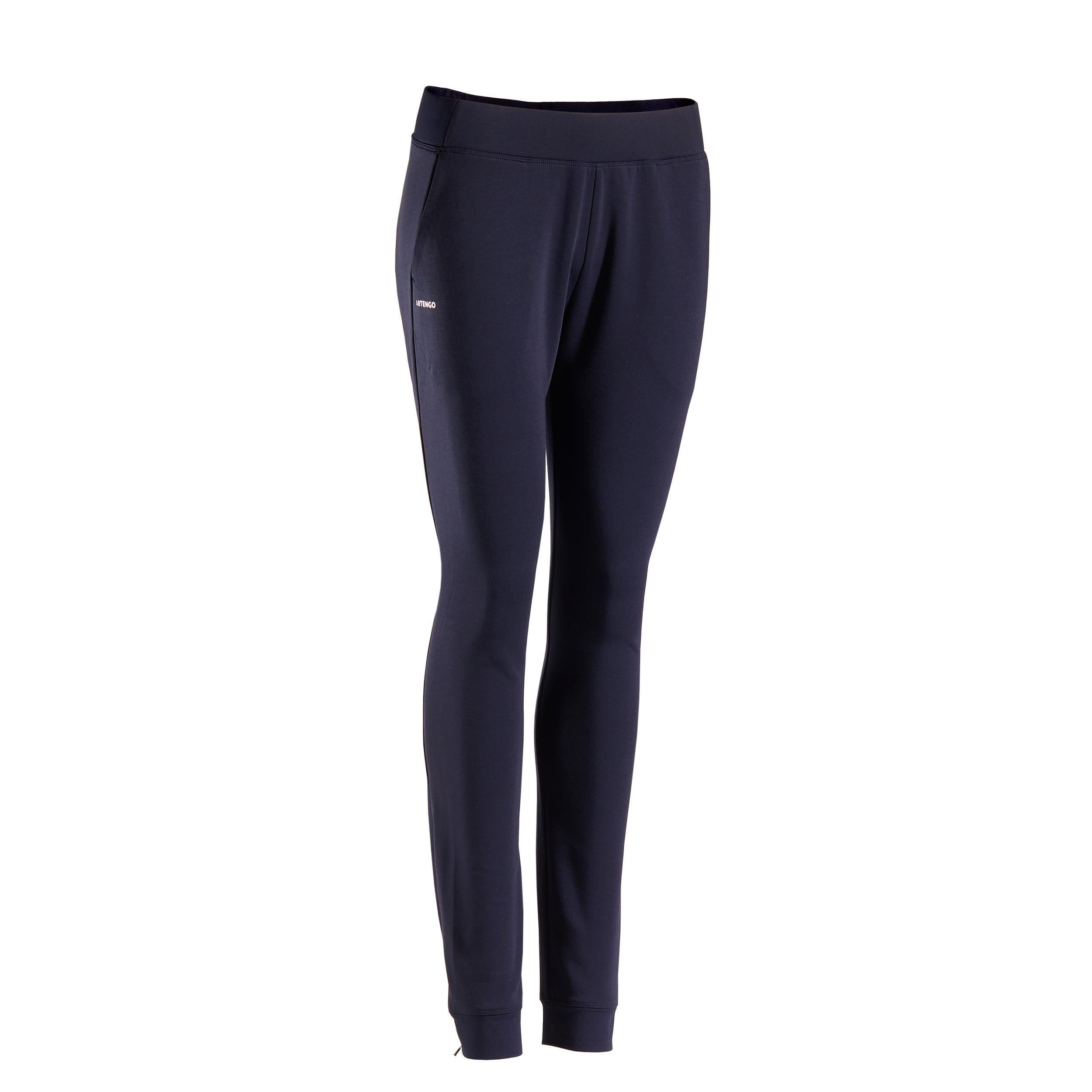 Women's tennis pants - Dry 900 dark blue ARTENGO, black-blue