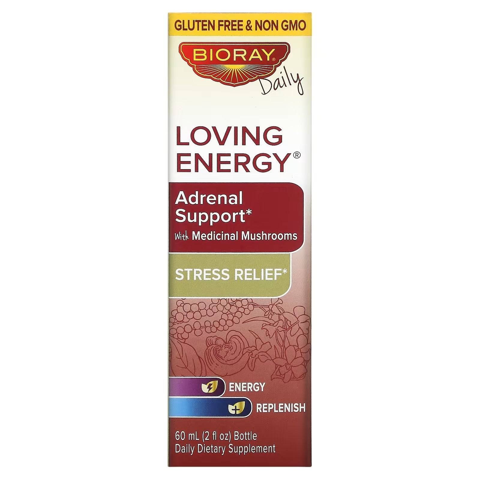 Bioray Loving Energy Adrenal Health Support Supplement, 60 ml