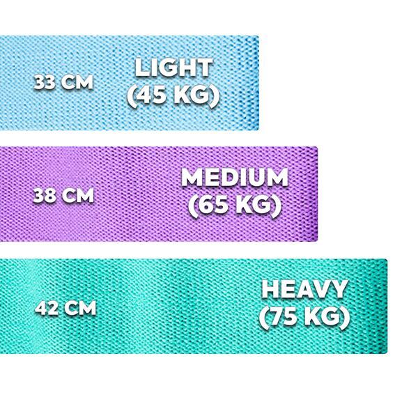 Resistance Band Set - Waist Bands - Light/Medium/Heavy - Unisex MATCHU SPORTS ,  blue