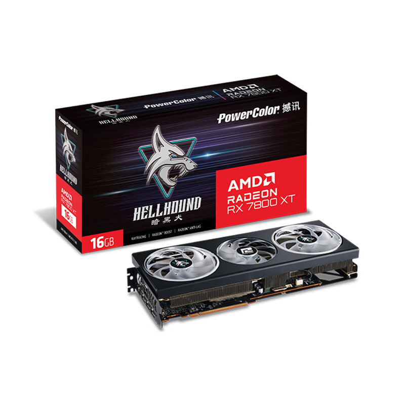 Video card PowerColor Radeon RX 7800 XT Hellhound, 16GB, black