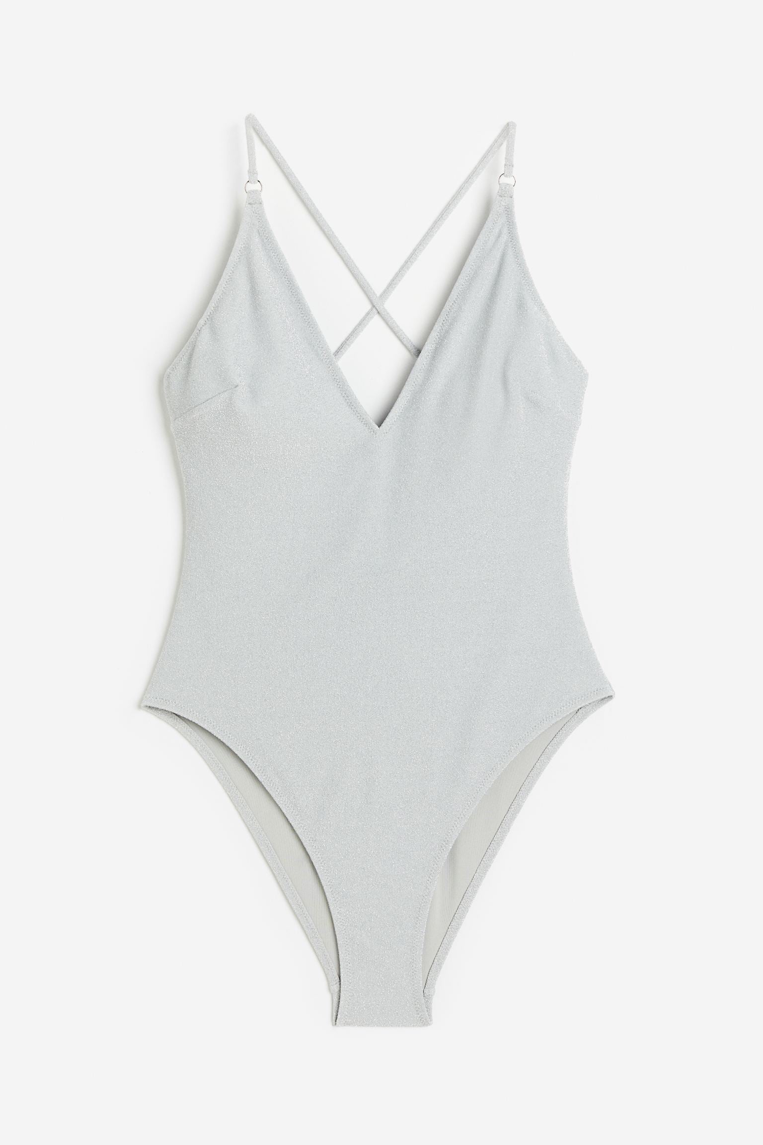 H&M High Leg swimsuit, silver