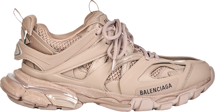 حذاء رياضي Balenciaga Track Sneaker باللون الكاكي الفاتح المعاد تدويره، بني