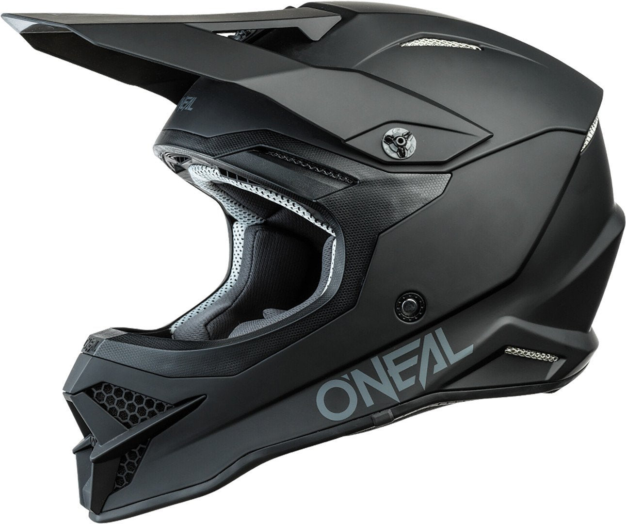 Oneal 3Series Solid Motocross Helmet, Black