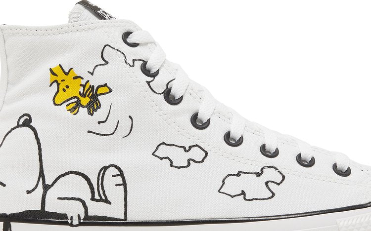 Converse Peanuts x Chuck Taylor All Star High Snoopy and Woodstock Sneakers, White