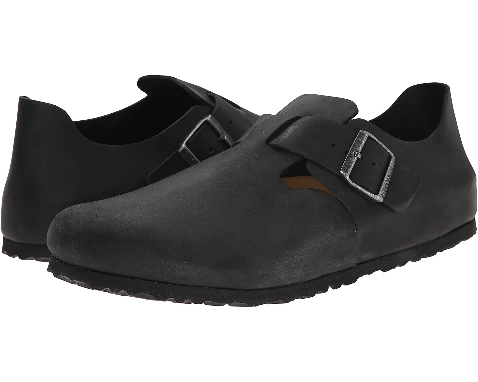 London Birkenstock clogs, leather