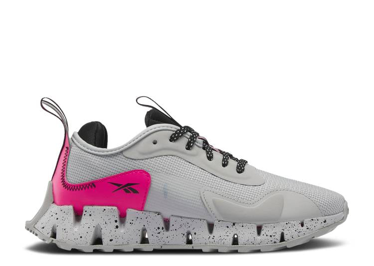 حذاء رياضي Reebok WMNS ZIG DYNAMICA ADVENTURE 'GRAY PROUD PINK SPECKLED' باللون الرمادي