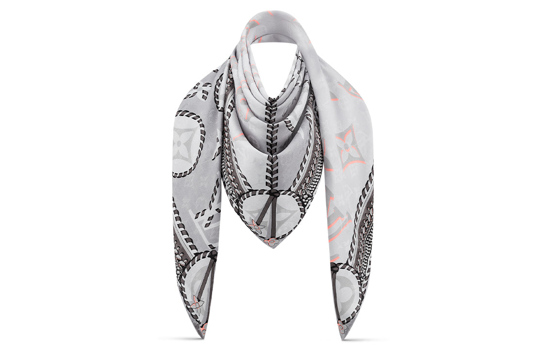 Louis Vuitton Women's Scarf, White/Grey