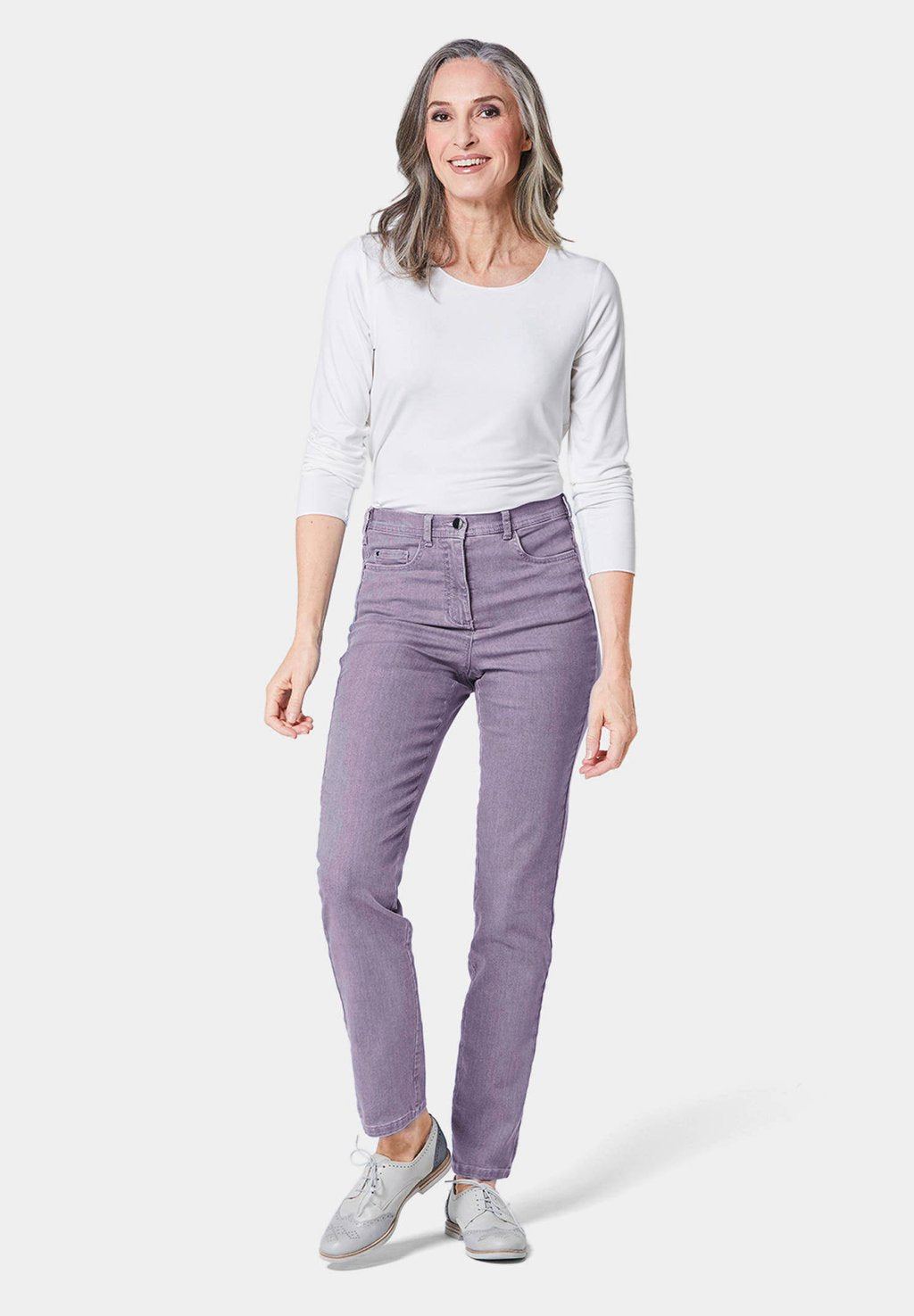 Straight jeans GOLDNER, lavender