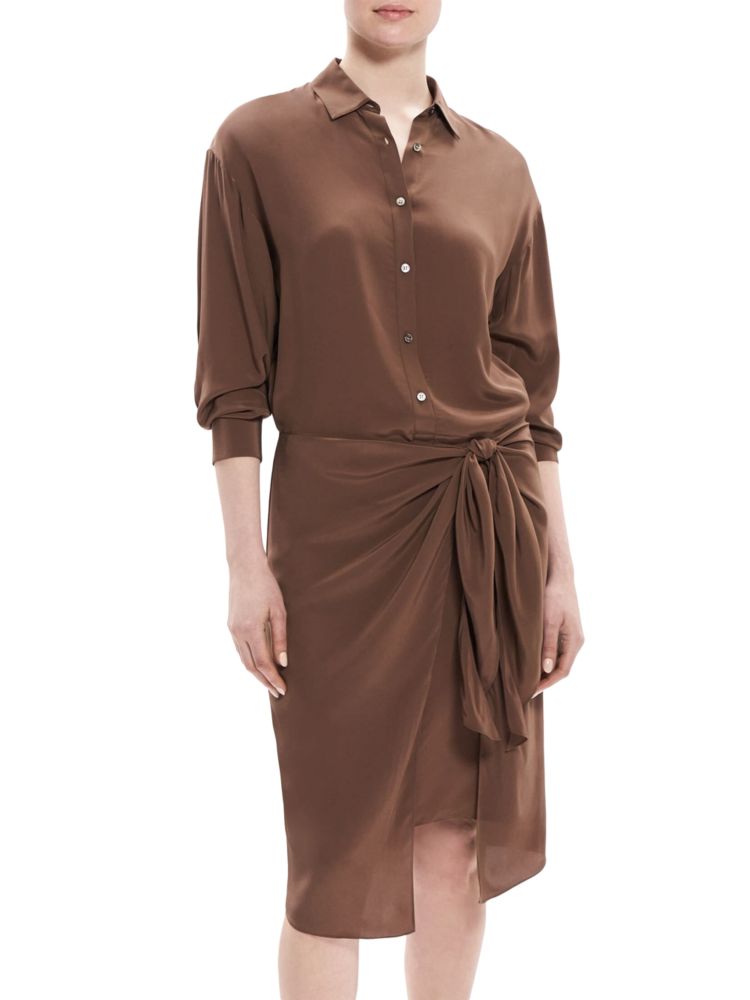 Theory Asymmetrical Shirtdress, Pecan