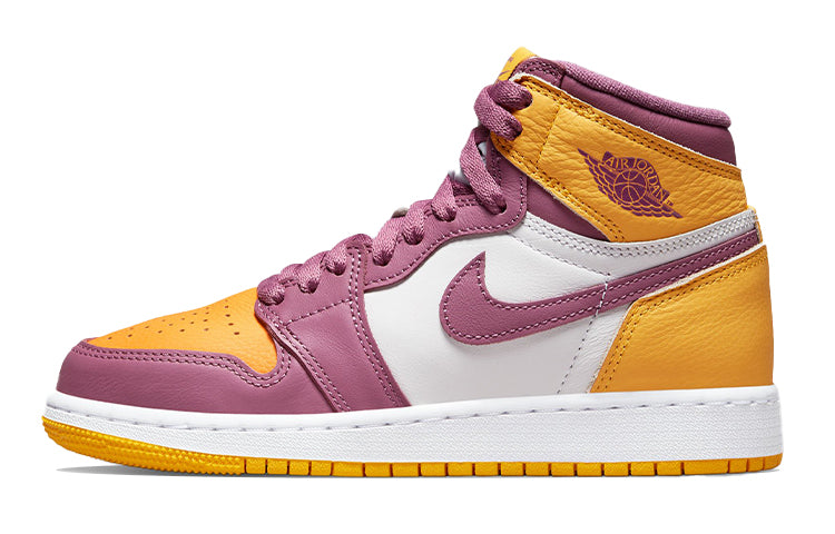 Air Jordan 1 Retro High OG "University Gold and Light Bordeaux" (GS)