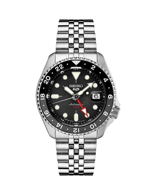 5 Sports watch GMT, 43 mm Seiko Watch, Black