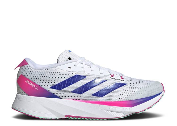 Adidas ADIZERO SL 'WHITE LUCID BLUE FUCHSIA' sneakers, white